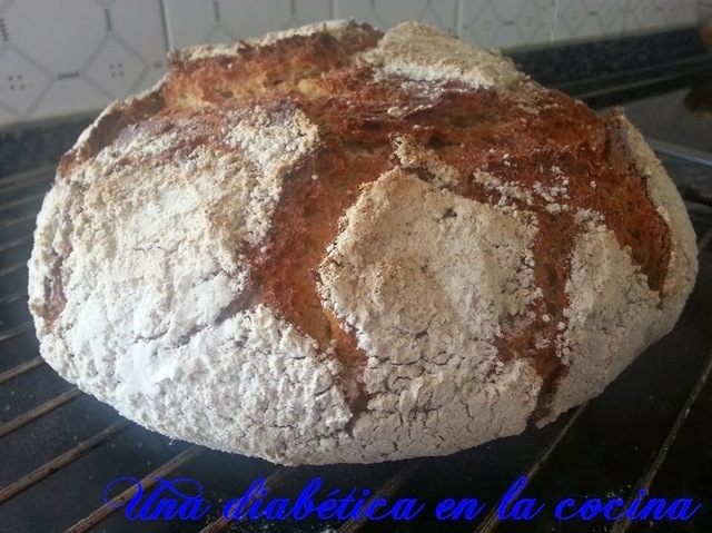 Pan casero con harina integral de trigo y sus raciones de hidratos de carbono