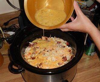 Breakfast casserole in the crock pot!