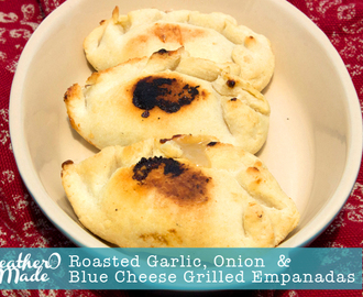 Roasted Garlic, Onion &  Blue Cheese Grilled Empanadas