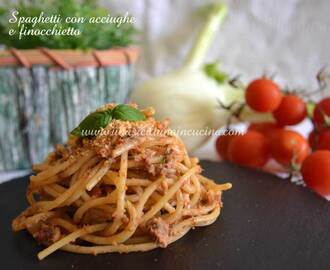 Spaghetti con acciughe e finocchietto
