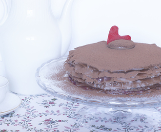 Chocolate Mille Crêpe cake