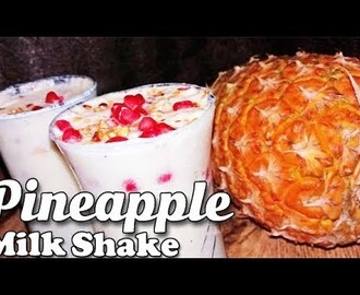 pineapple milkshake recipe without ice cream - sugarfree | how to make a summer drink