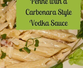 Pasta of the Month –  Penne with Carbonara Style Vodka Sauce