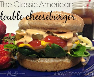 Two Classic American Cheeseburgers with Kraft Foods #SayCheeseburger
