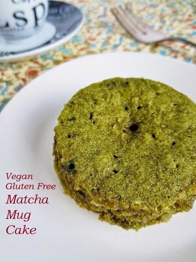 Vegan, Gluten Free Matcha Mug Cake (#Meatless Monday) & a Review of Kiss Me Organic's Match Green Tea Powder
