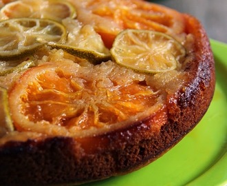 torta rovesciata agli agrumi, winter citrus upside down cake per il Re-cake di marzo