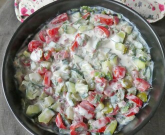 Inspiration raïta, au yaourt de soja  ( Vegan, sans céréales, léger )