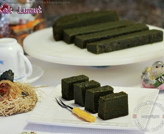 Kek Lumut Sarawak III (Sarawak Steamed Green Cake III)