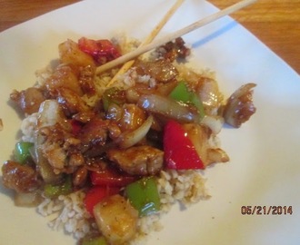 Sweet & Sour Pork  . . . as good as take out without the breading and deep fat frying!