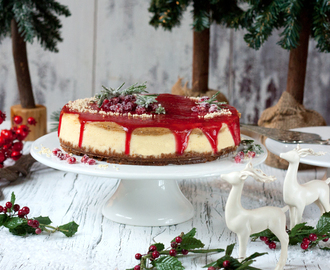 Christmas Cheesecake mit Marzipan, Spekulatius, Lebkuchen und Glühwein