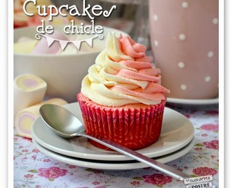 CUPCAKES BICOLORES DE CHICLE / TWO COLOURED CHEWING GUM CUPCAKES