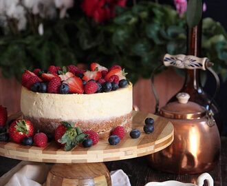 Tarta de queso y frutos rojos – New York Cheesecake [Y tercer cumpleaños]