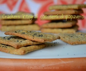 Crackers integrali con semi di papavero per uno spuntino croccante....