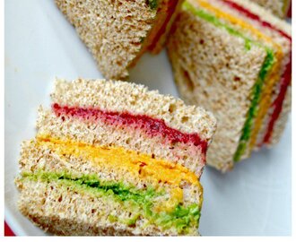 Healthy Rainbow Sandwiches Kids Lunch Idea