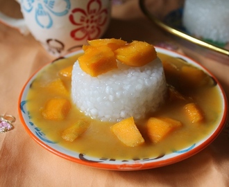 Mango Sago Pudding / Sago Pudding with Mango Coconut Sauce