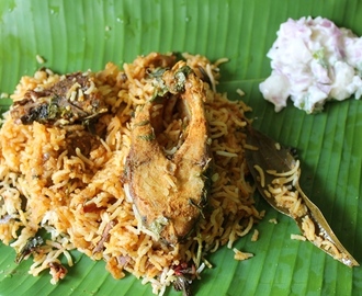 Fish Briyani / Fish Dum Briyani / Spicy Fish Briyani Recipe