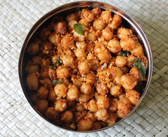 Channa Masala Sundal / Chickpea (Kabuli Chana) Masala Sundal / Kondakadalai Sundal - Navaratri Recipes