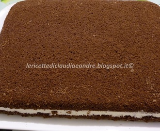 Pan di Spagna rettangolare al cacao con crema al mascarpone (grande)