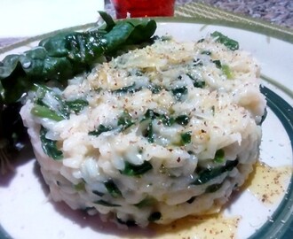 Risotto de espinacas – Risotto agli spinaci