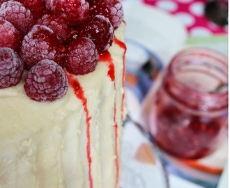 Raspberry White Chocolate Layer Cake