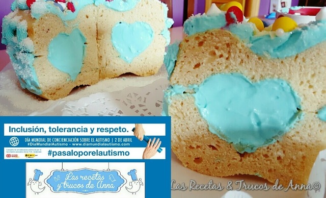♡♡Blue Heart Cake♡♡Tarta Corazón Azul♡♡Inclusión, Tolerancia & Respeto♡♡