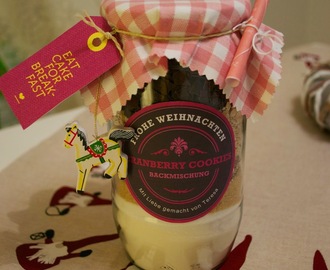 Kulinarische Geschenke: Backmischung für Cranberry-Cookies