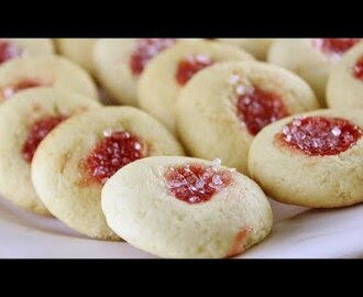 jam drops cookies recipe | jam filled butter cookies recipe without oven | jam biscuits no egg - YouTube