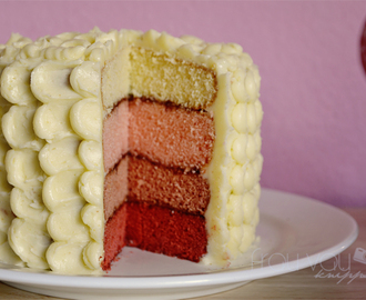 Ombre Kuchen oder Ombre Cake - Auf jeden Fall ein Törtchen in farbigen Schichten