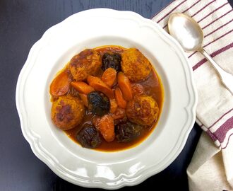 Persian Sweet & Sour Chicken Meatballs with Carrots & Prunes