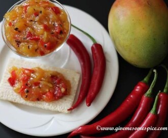 Mango Chutney with ginger and hot red chilies