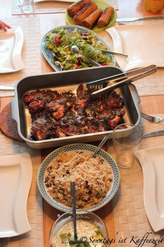 Mein 18 Menü aus Jamie Oliver 30 Minuten Kochbuch  diesmal das Jamaika - Hähnchen Menü