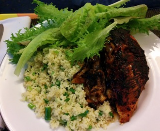 RECIPE: Harissa and Lemon Chicken with  Sticky Onions and Spring Onion CousCous