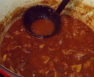 Slow cooked beef cheek stew