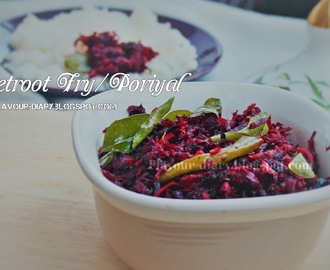 Beetroot Poriyal Fry Recipe | Flavour Diary | Side Dish | Easy Indian Vegetarian Recipes