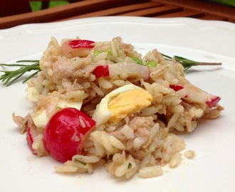 Reissalat mit Thunfisch (ohne Mayo)