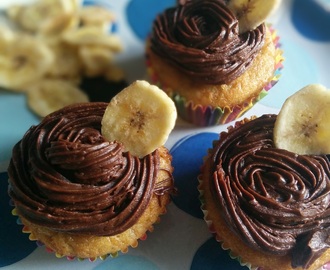 Banana Fudge Cupcakes with Chocolate Buttercream Icing