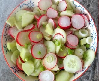 Radish Salad with Cucumber and Apple