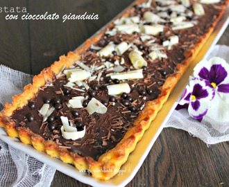 Tarte au chocolat - Crostata con ripieno di cioccolato gianduia