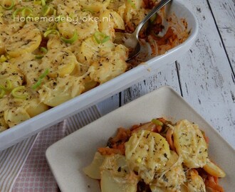 Italiaanse ovenschotel met gehakt en aardappel