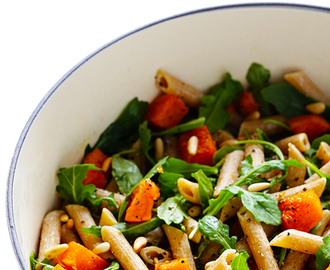 5-Ingredient Butternut Squash, Arugula and Goat Cheese Pasta