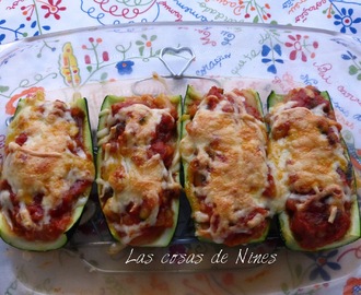 CALABACINES AL VAPOR RELLENOS DE PISTO. ( ZUCCHINI STUFFED WITH TOMATOES AND VEGETABLES)