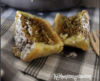 Bataille Food #30 : tartelettes à la confiture d'orange yuzu , frangipane pistache et vanille .