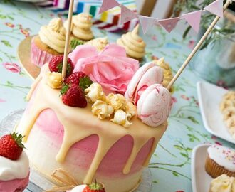 Baker Lou’s Zesty Lemon Madeira Cake Dripping with White Chocolate & Summer Fruits