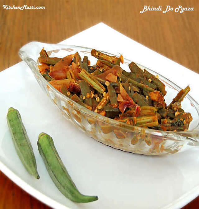 Bhindi Do Pyaza / Sauteed Okra Recipe.