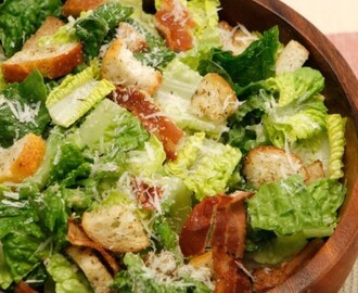 The Ultimate Caesar Salad
	            
head romaine lettuce
croutons
grated parmesan cheese
vegetable oil
grated parmesan cheese
white wine vinegar
dijon mustard
anchovy paste
cloves garlic
each salt and pepper
worcestershire sauce
light mayonnaise