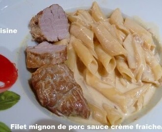 Filet mignon de porc sauce crème fraîche/moutarde