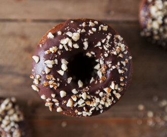 Baked Chocolate Doughnuts (vegan, gluten free)