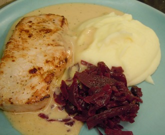 Tredje middagen med "Så gott som klart" - Sherrymarinerad fläskytterfilé med potatis- och rotselleripuré