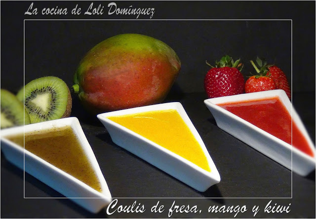 La cocina de Loli Domínguez: Coulis de fresa, mango y kiwi