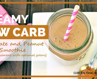 Creamy Low Carb Chocolate and Peanut Butter Smoothie